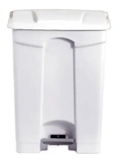 POUBELLE BLANCHE POLYPROPYLENE 90L ROULANTE
